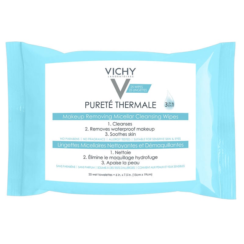 Vichy Purete Thermale Micellar Cleansing Wipes 25 Wipes - Fragrance Free