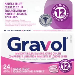 Gravol Immediate Release & Long Acting Caplets 24 Capsules