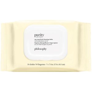 Philosophy Purity Made Simple Biodegradable Cleansing Cloths with Meadowfoam Seed Oil 30 Count