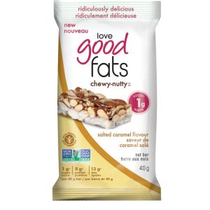 Love Good Fats Chewy Nutty Salted Caramel Flavour Bar 40g