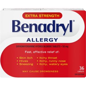 Benadryl Extra Strength Allergy Medicine, 50mg 36 ea