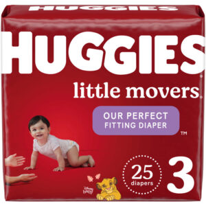 Huggies Little Movers Diapers, Size 3 25 Count