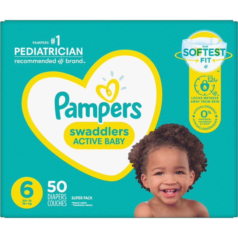 Pampers Swaddlers Active Baby Diapers Size 50 Count CTC Health