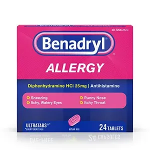 Benadryl Allergy Relief Ultratab Tablets 24 TABLETS