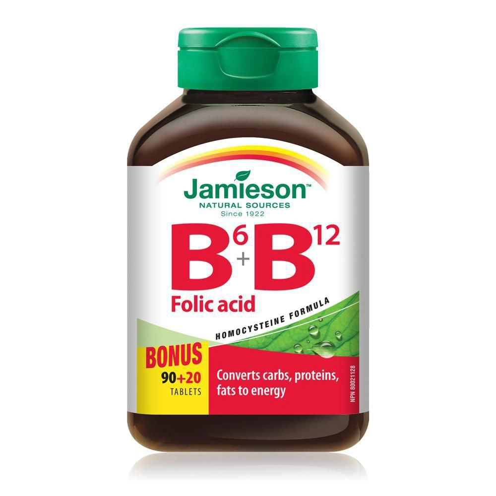 Jamieson Vitamin B6 + B12 and Folic Acid Caplets