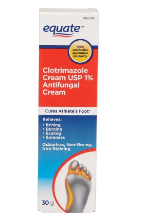 Equate Clotrimazole Cream USP 1% Antifungal Cream 30 g