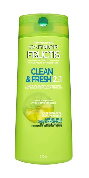Garnier Fructis Clean & Fresh Shampoo + Conditioner, 650 mL 650ml