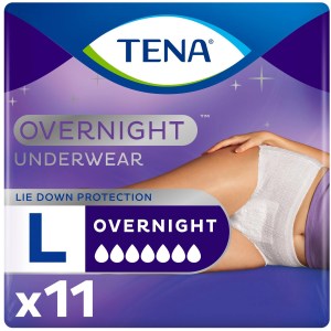 TENA Overnight Underwear, Large, 11 Count