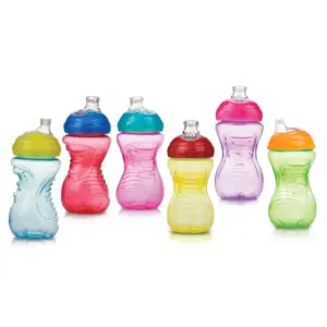 NA»by No-Spill Easy Grip Base Toddler Plastic Cup with Soft Flex Silicone Spout