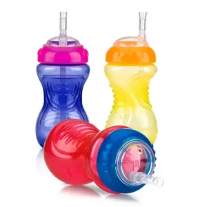 NA»by No-Spill Easy Grip Base Toddler Plastic Cup FlexStraw with Silicone Straw