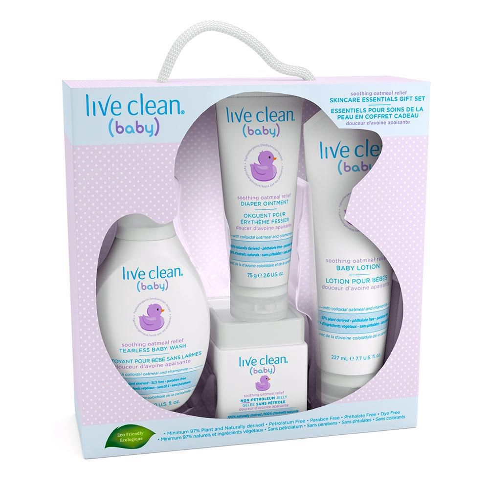 Live Clean Baby Skin Care Essentials Gift Set - Soothing Relief 75 g