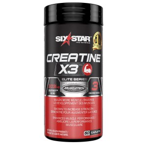 Six Star Elite Series Creatine X3 Capsules, 60ct 60 CAPLETS