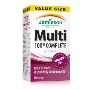 Jamieson 100% Complete Multivitamin Caplets for Women 50+ Value Size 150 CAPLETS