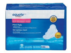 Equate Extra Long Super Maxi Pads with Flexi-Wings