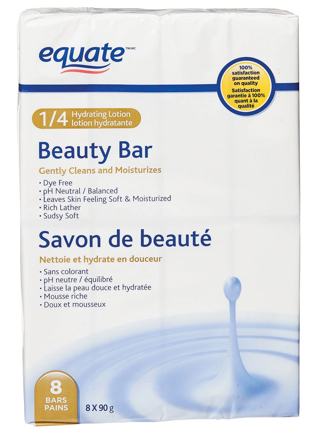 Equate Beauty Bar with 1/4 Hydrating Lotion 90 g