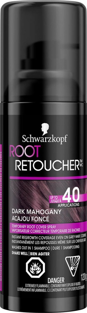 Schwarzkopf Root Retoucher Temporary Root Cover Spray, Dark Mahogany 120g