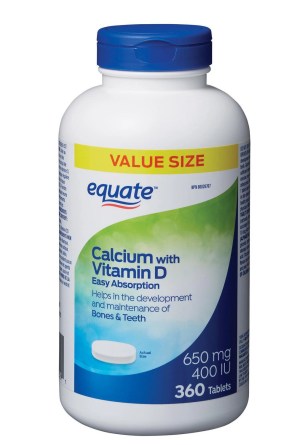 Equate Calcium with Vitamin D 650mg 400 IU 360 Tablets