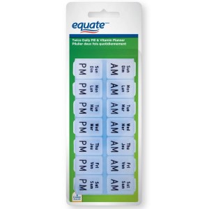 Equate Twice Daily Pill & Vitamin Planner