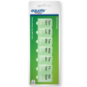 Equate Extra Large Pill & Vitamin Planner