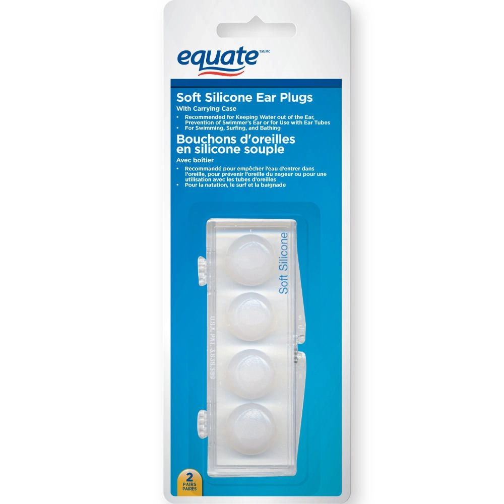 Equate Soft Silicone Ear Plugs with Carrying Case