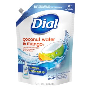 Dial Eco-Smart Moisturizing Hand Soap Refill, Coconut Water and Mango, 1.18L 221 ML