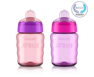 Philips Avent My Easy Sippy Cup 9oz, Pink/Purple, 2pk
