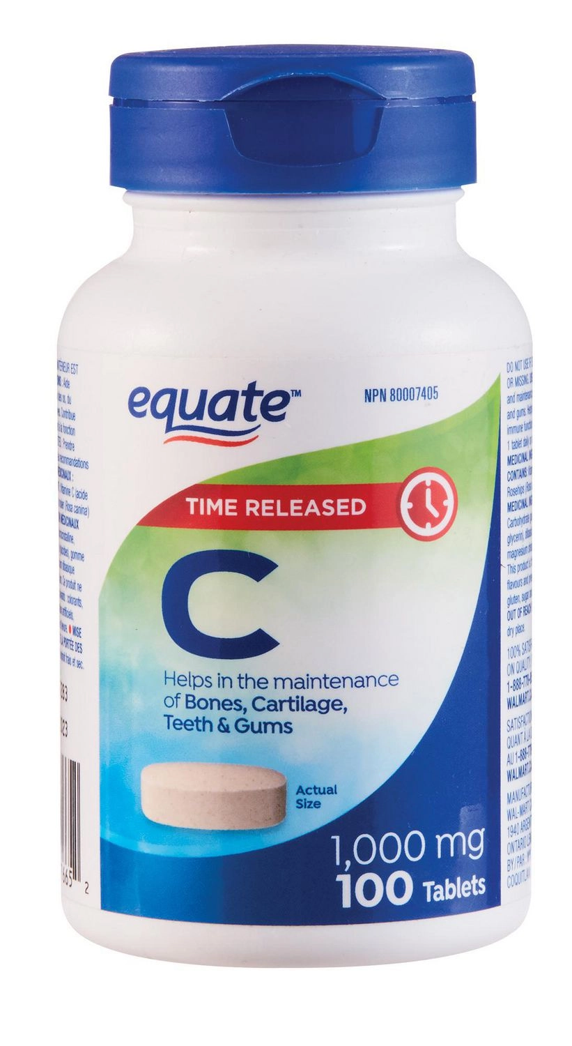 Equate Vitamin C 1000mg Time-Release 100 Tablets
