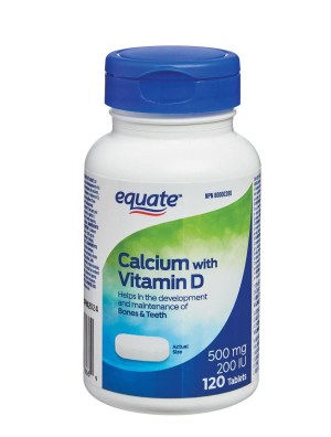 Equate Calcium with Vitamin D 500mg 200IU 120 Tablets