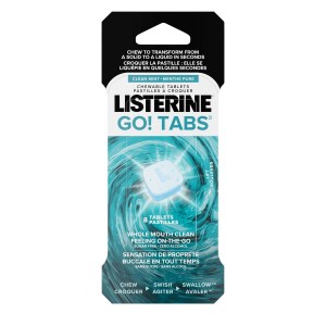 Listerine GO! Tabs Chewable Clean Mint Tablets