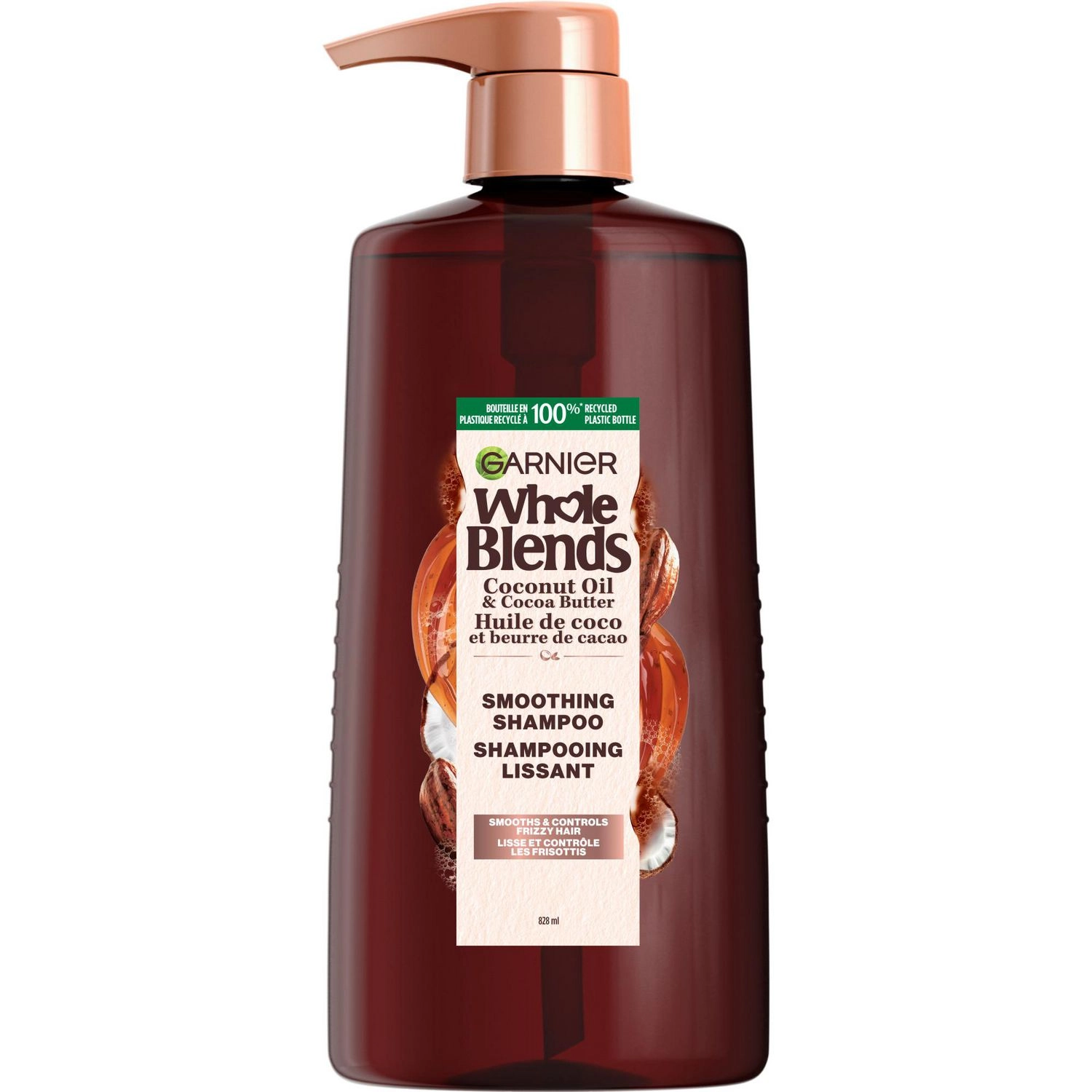 Garnier Whole Blends Coconut Oil & Cocoa Butter Smoothing Shampoo 828 ml