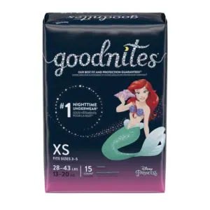 Goodnites Bedtime Pants for Girls Size Large-Extra Large 15 Count