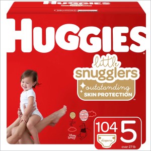 Huggies Little Snugglers Baby Diapers, Mega Colossal Pack 104 Count