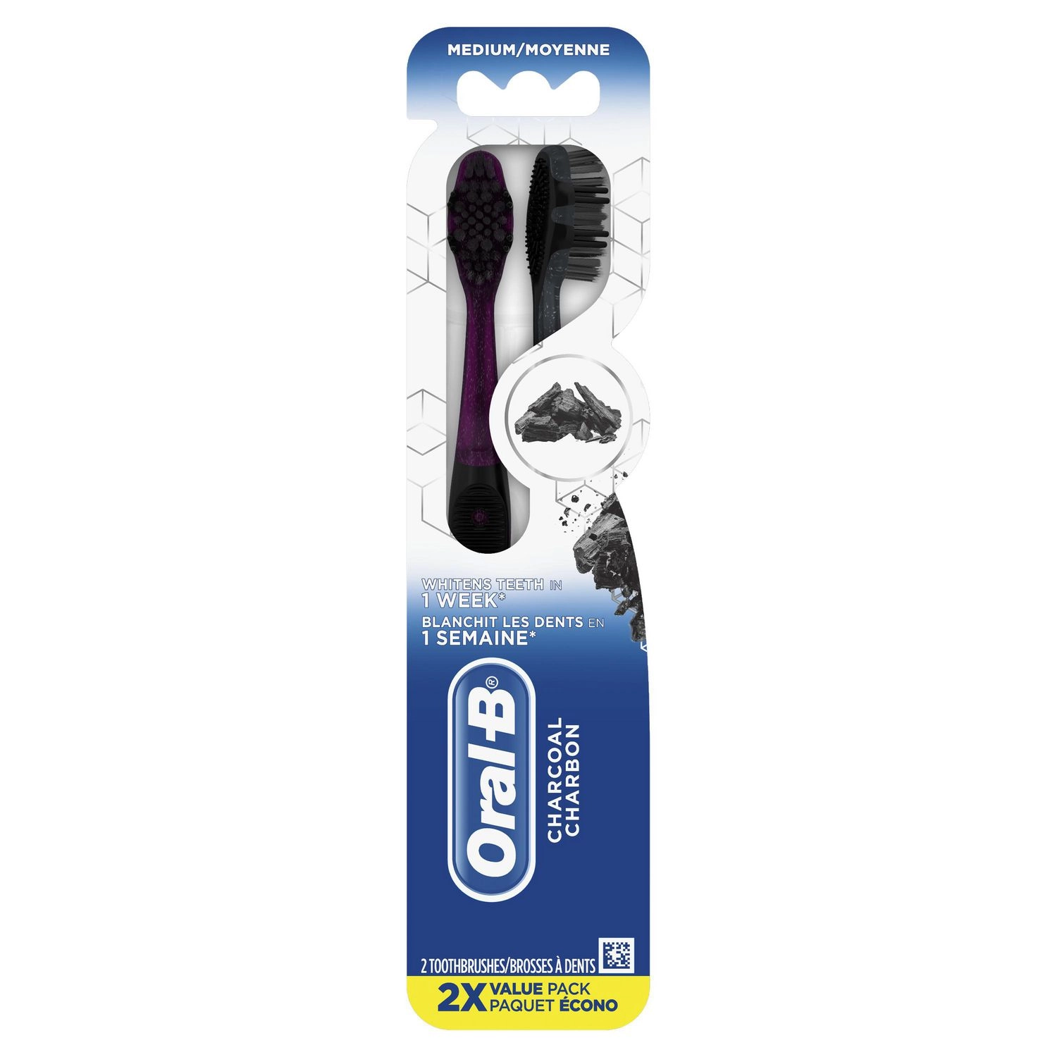 Oral-B Charcoal Toothbrush, Medium