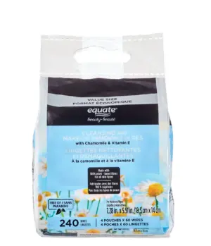 Equate Beauty Cleansing and Make-up Removing Wipes 240CT 60 L