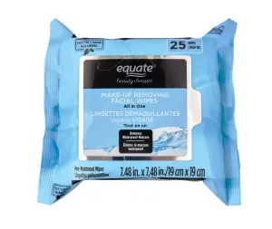 Equate Beauty Make-up Removing Facial Wipes 25ct