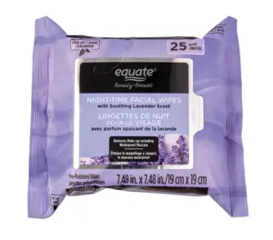Equate Beauty Night-time Facial Wipes with Smoothing Lavender Scent 25 L