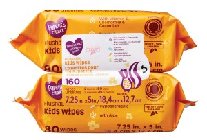 Parent's Choice Flushable Kids Wipes 80 Count