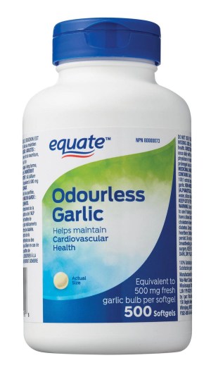 Equate Odourless Garlic Capsules 500 mg