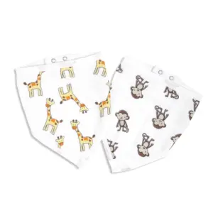 Ideal Baby - 2 Pack Bandana Bib - Safari