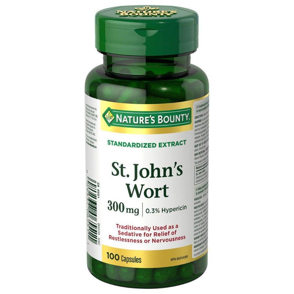 Nature's Bounty Double Strength St. John's Wort 100 Capsules