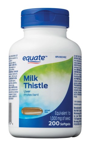 Equate Milk Thistle 1,000 mg Softgels 200 Softgels
