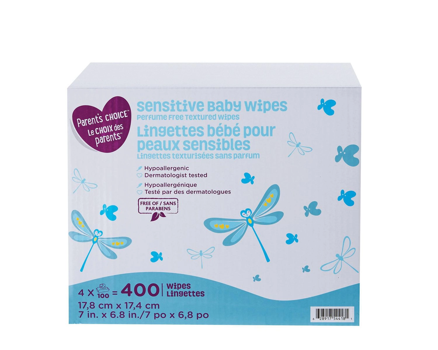 Parent’s Choice Sensitive Perfume Free Textured Baby Wipes 400 Count