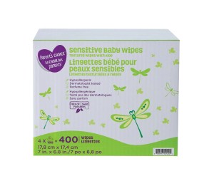 Parent's Choice Sensitive Textured Baby Wipes with Aloe 400 Count