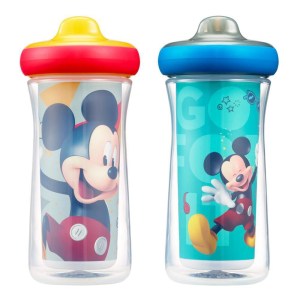 Disney Mickey Mouse ImaginAction Insulated Hard Spout Sippy Cups 9 Oz - 2 Pack