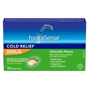 HydraSense Sinus Cold Relief Capsules 50 L