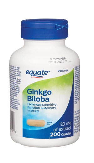 Equate Ginkgo Biloba, 120 mg, 200 Capsules 200 Capsules