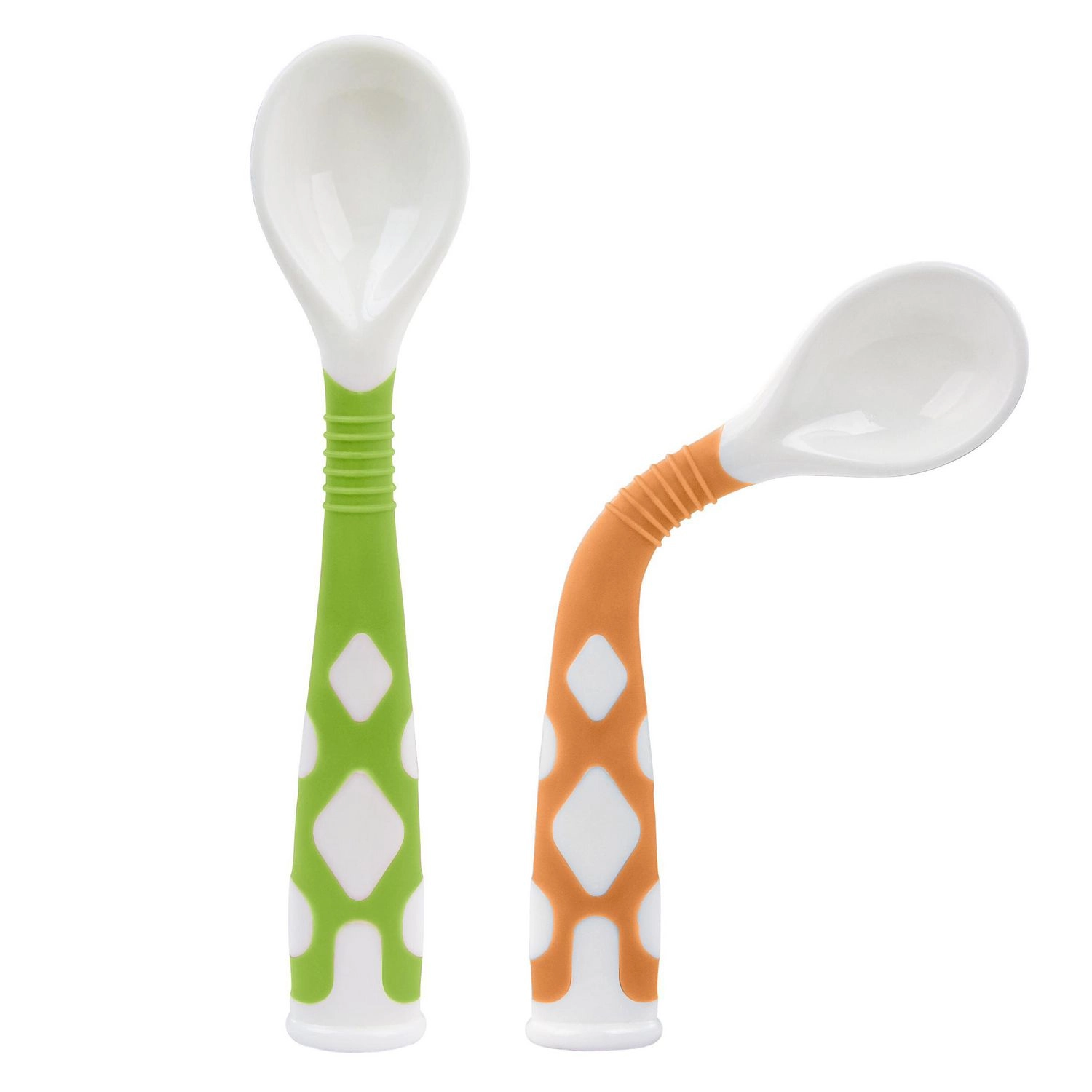 DKushies Silibend Bendable Spoon 2-Pack Lime/Orange