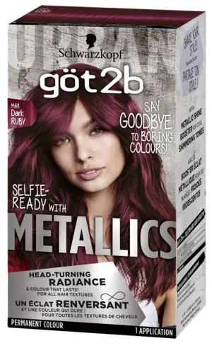 Got2b Metallic Permanent Hair Color M68 Dark Ruby