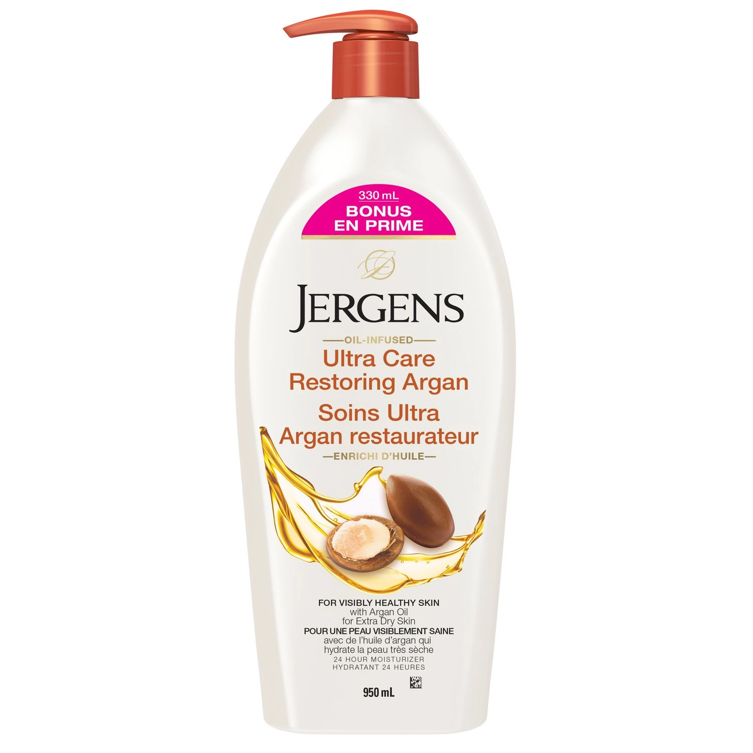Jergens Ultra Care Restoring Argan Oil-Infused Moisturizer & Body Lotion 330 mL