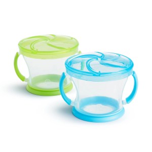 MUNCHKIN SNACK CATCHER SNACK CUP, COLORS MAY VARY, 2 PACK